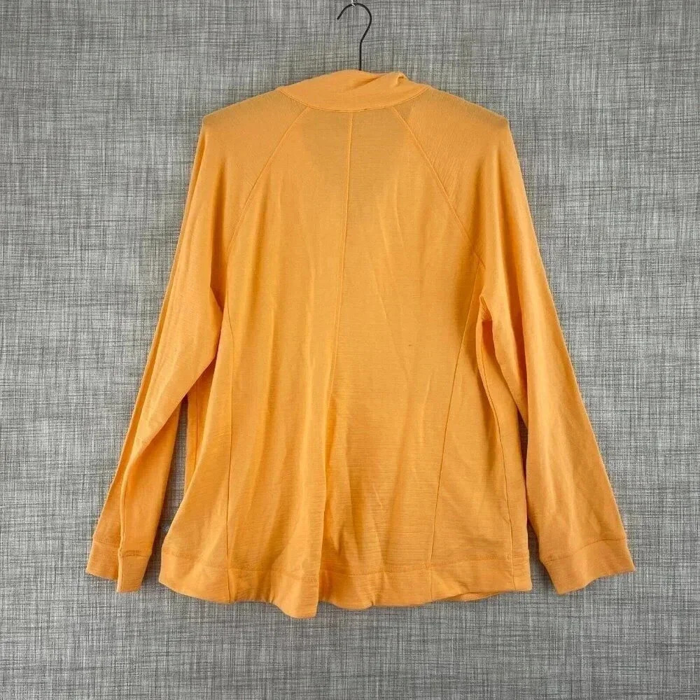 Talbots full zip Sweatshirt Womens XLP bright orange 3986 - Picture 5 of 7